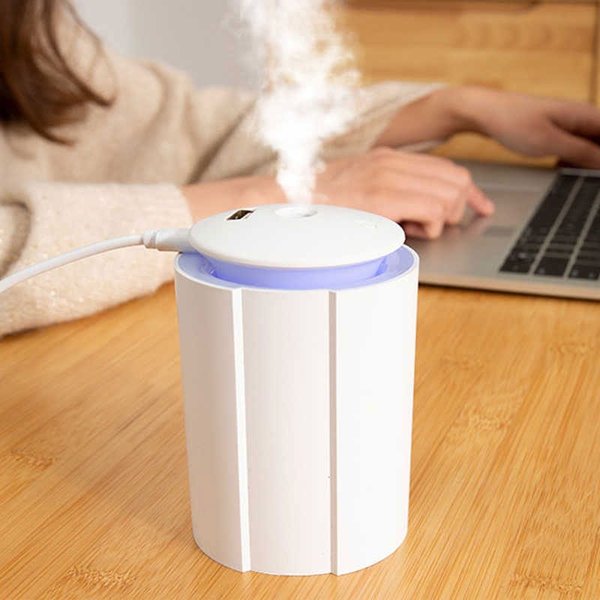 Светодиодный USB увлажнитель Foggy с подсветкой, белый - Светодиодный USB увлажнитель Foggy с подсветкой, белый
