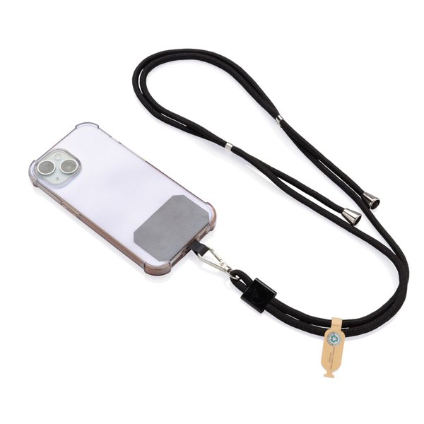 Ремешок-держатель для телефона CarryLoop из rPET RCS - Ремешок-держатель для телефона CarryLoop из rPET RCS
