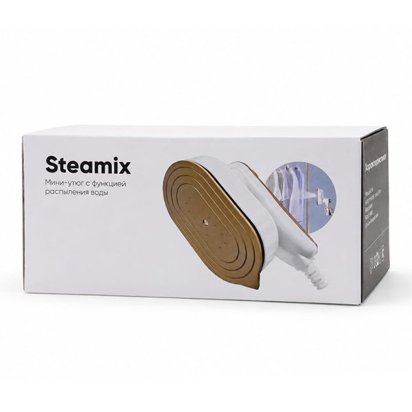 Мини-утюг Steamix с функцией распыления воды, белый - Мини-утюг Steamix с функцией распыления воды, белый