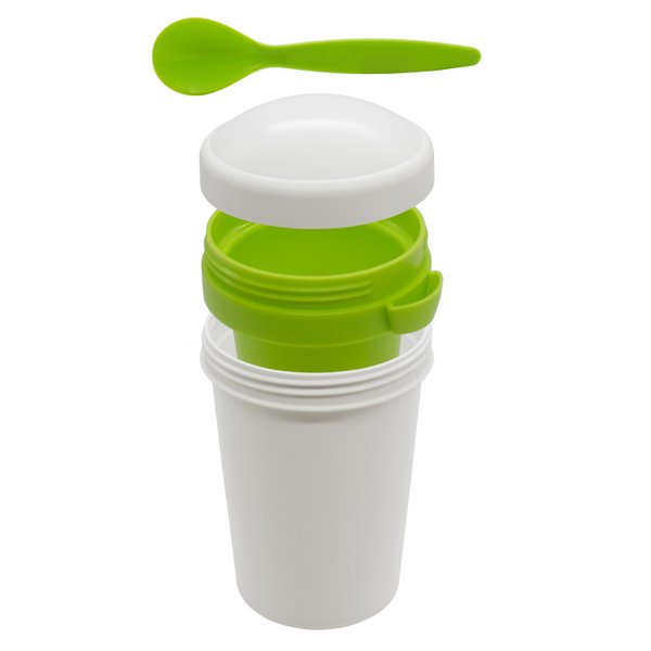 Ланч-бокс Cereal to go Green Line с ложкой - Ланч-бокс Cereal to go Green Line с ложкой (салатовый)
