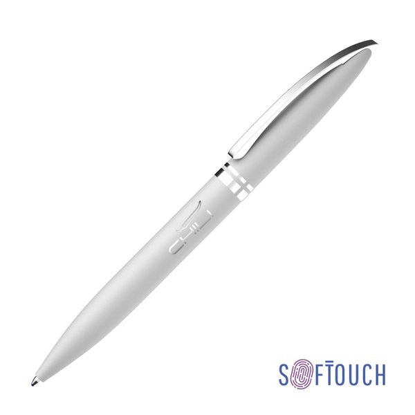 Ручка шариковая "Rocket", покрытие soft touch - Ручка шариковая "Rocket", покрытие soft touch белый