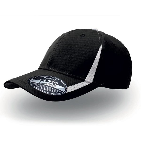 Бейсболка JOGGING, 6 клиньев, застежка на липучке - Бейсболка "JOGGING", 6 клиньев, застежка на липучке; черный с серым; 100% полиэстер