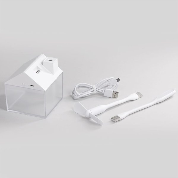 Светодиодный USB увлажнитель Home, белый - Светодиодный USB увлажнитель Home, белый