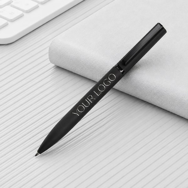 Ручка шариковая металлическая «Siegfried Silver» soft-touch с зеркальным слоем - Ручка шариковая металлическая «Siegfried Silver» soft-touch с зеркальным слоем