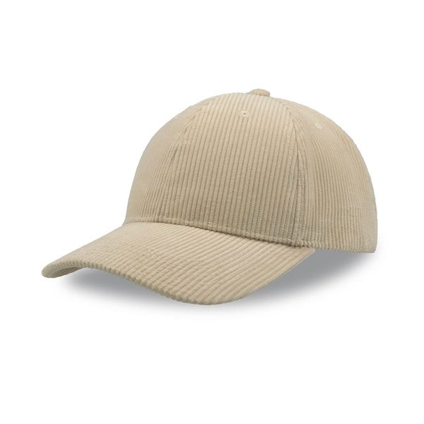 Бейсболка CORDY-S, 6 клиньев, застёжка на липучке - Бейсболка "CORDY-S", заст. на лип. 6 клин, бежевый, 100% перераб. полиэстер, 230 г/м2