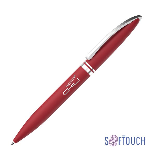Ручка шариковая "Rocket", покрытие soft touch - Ручка шариковая "Rocket", покрытие soft touch красный