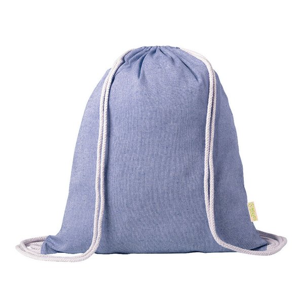 Рюкзак KONIM из переработанного хлопка - Рюкзак KONIM, синий, 42x38 см, 100% переработанный хлопок, 120 г/м2