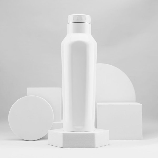 Термобутылка для напитков E-shape - Термобутылка для напитков E-shape (белый)