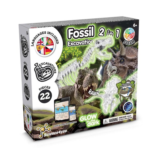 Образовательная игра 2 в 1 Fossil Excavation Kit I для детей - Образовательная игра 2 в 1 Fossil Excavation Kit I для детей
