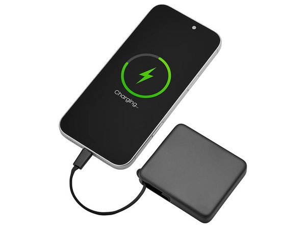 Внешний аккумулятор со встроенным кабелем USB-C «Дэнси», 5000 мАч - Внешний аккумулятор со встроенным кабелем USB-C «Дэнси», 5000 мАч