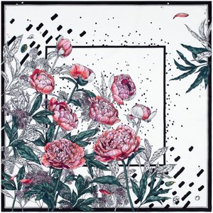 платок шелковый delicate, пионы