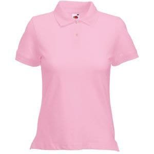 Поло женское POLO LADY-FIT 210 - Поло "Lady-Fit Polo", светло-розовый_XL, 97% х/б, 3% эластан, 220 г/м2