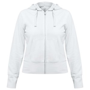 толстовка женская hooded full zip белая