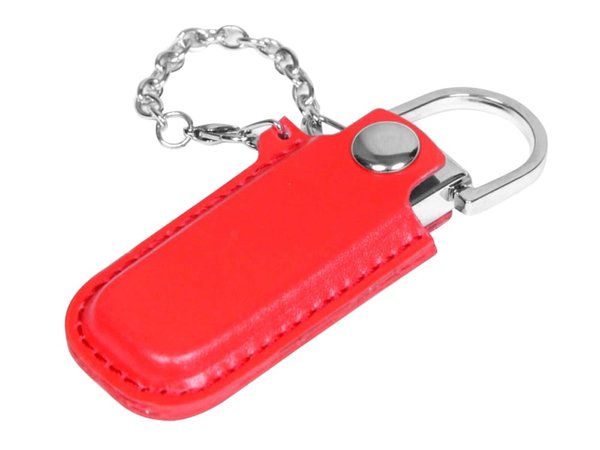 USB 2.0- флешка на 32 Гб в массивном корпусе с кожаным чехлом - USB 2.0- флешка на 32 Гб в массивном корпусе с кожаным чехлом