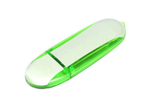 USB 2.0- флешка промо на 8 Гб овальной формы - USB 2.0- флешка промо на 8 Гб овальной формы