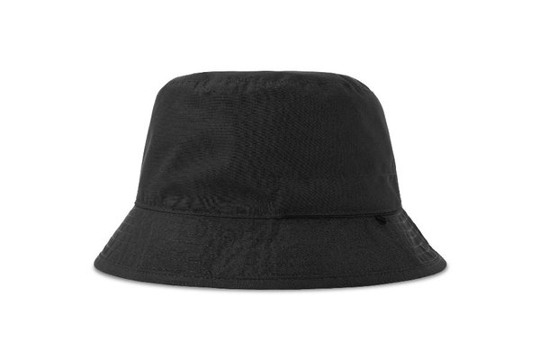 Панама двусторонняя "BUCKET POCKET-S" 85 - Панама "BUCKET POCKET-S", чёрный-серый, 100% переработанный полиэстер, 85 г/м2