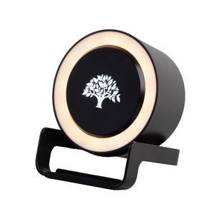 bluetooth колонка-подставка "smart loud" с беспроводным (10w) зарядным устройством, лампой и подсветкой логотипа