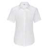 Рубашка "Lady-Fit Short Sleeve Oxford Shirt", белый_XL, 70% х/б, 30% п/э, 130 г/м2