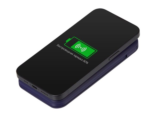 Внешний беспроводной аккумулятор с подсветкой лого «Astro», soft-touch, 10000 mAh - Внешний беспроводной аккумулятор с подсветкой лого «Astro», soft-touch, 10000 mAh