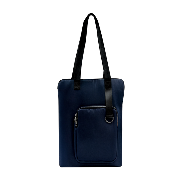 Шоппер Superbag Pocket, с внутренним креплением (карабин) и чехлом для мелочей - Шоппер Superbag Pocket, с внутренним креплением (карабин) и чехлом для мелочей (темно-синий с черным)