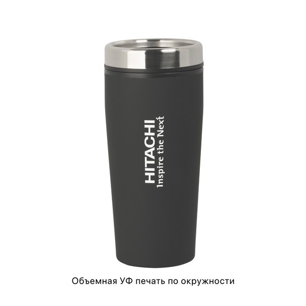 Термостакан "Европа" 500 мл, покрытие soft touch - Термостакан "Европа" 500 мл, покрытие soft touch черный