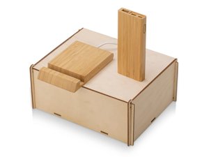 подарочный набор с бзу и внешним аккумулятором «bamboo set»