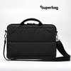 Сумка для ноутбука Superbag Bubble, стёганая, на молнии, с регулируемой лямкой (черный)