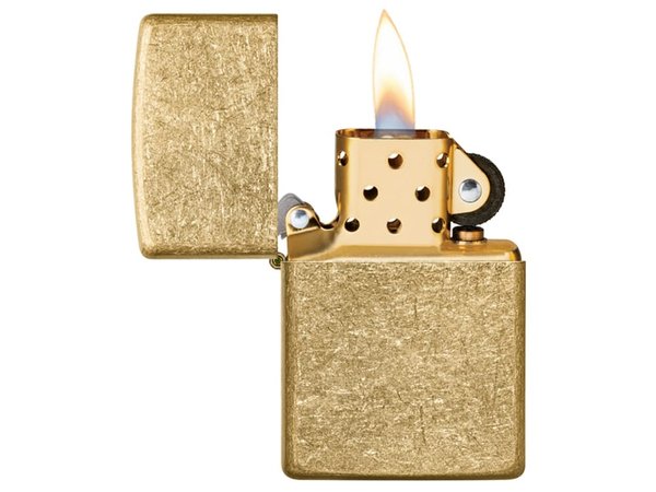 Зажигалка ZIPPO Classic с покрытием Tumbled Brass - Зажигалка ZIPPO Classic с покрытием Tumbled Brass
