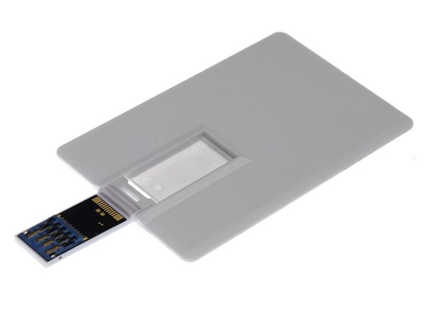 USB 3.0- флешка на 64 Гб в виде визитки, с раскладным чипом - USB 3.0- флешка на 64 Гб в виде визитки, с раскладным чипом