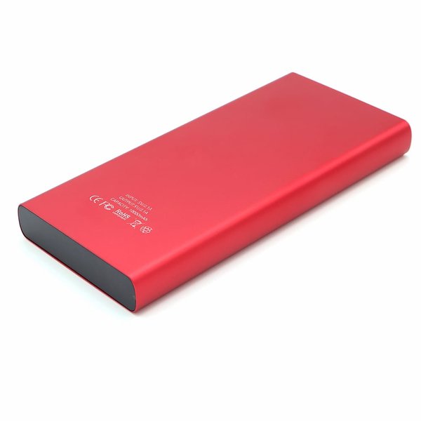 Внешний аккумулятор Höginn в металлическом корпусе, 10000mAh - Внешний аккумулятор Höginn в металлическом корпусе, 10000mAh, красный.