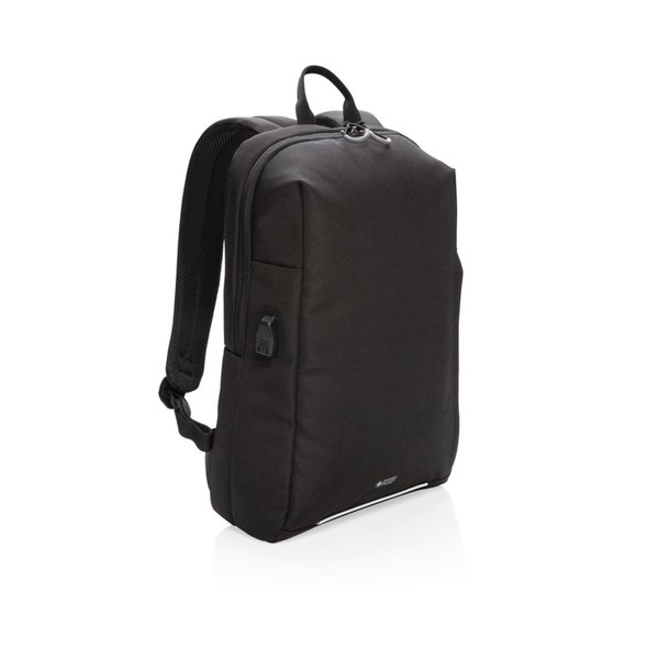 Рюкзак Swiss Peak с RFID-защитой и USB-A из rPET AWARE™, 15,6’’ - Рюкзак Swiss Peak с RFID-защитой и USB-A из rPET AWARE™, 15,6’’