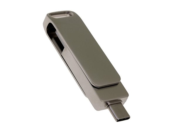USB 3.0- флешка на 256 Гб с поворотным механизмом и дополнительным разъемом Type-C - USB 3.0- флешка на 256 Гб с поворотным механизмом и дополнительным разъемом Type-C