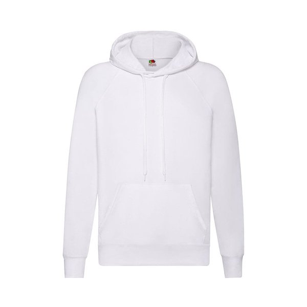 Толстовка без начеса LIGHTWEIGHT HOODED SWEAT 240 - Толстовка мужская "LIGHTWEIGHT", белый_XL, 80% хлопок, 20% полиэстер, 240 г/м2
