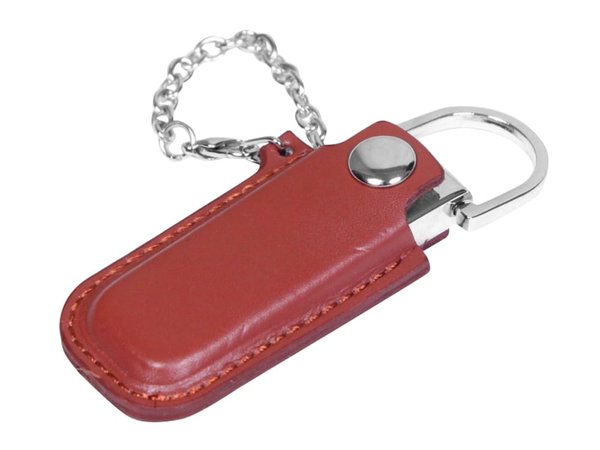 USB 2.0- флешка на 16 Гб в массивном корпусе с кожаным чехлом - USB 2.0- флешка на 16 Гб в массивном корпусе с кожаным чехлом