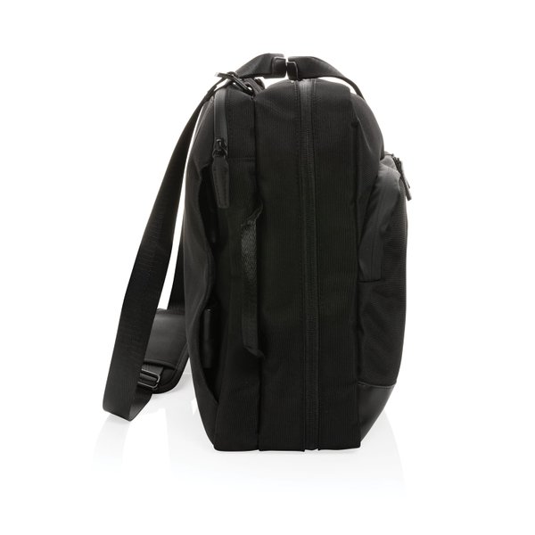 Сумка-рюкзак 2-в-1 для ноутбука Swiss Peak из rPET AWARE™ - Сумка-рюкзак 2-в-1 для ноутбука Swiss Peak из rPET AWARE™