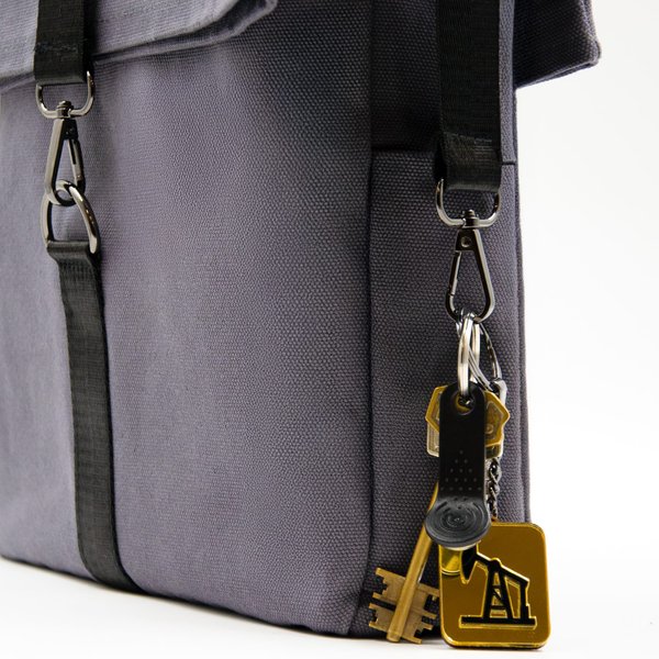 Шоппер Superbag Companion, с тремя отделениями, боковым креплением (карабин) и карманом - Шоппер Superbag Companion, с тремя отделениями, боковым креплением (карабин) и карманом (серый с черным)