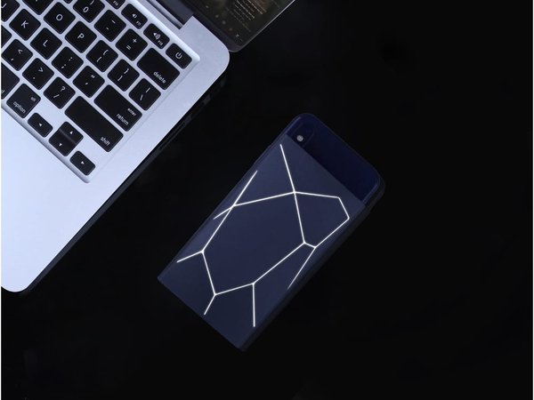 Внешний беспроводной аккумулятор «Geo Wireless» с подсветкой лого, 5000 mAh - Внешний беспроводной аккумулятор «Geo Wireless» с подсветкой лого, 5000 mAh