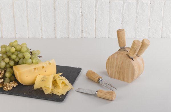 Набор для сыра "Chief of cheese" на подставке - Набор для сыра "Chief of cheese" на подставке натуральный