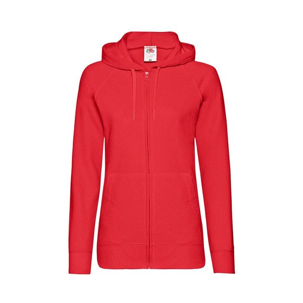 Толстовка женская без начеса LADIES LIGHTWEIGHT HOODED SWEAT 240 - Толстовка без начеса "Ladies Lightweight Hooded Sweat", красный, M, 80% х/б 20% полиэстер, 240 г/м2