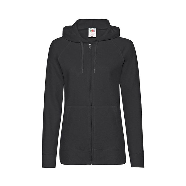 Толстовка женская без начеса LADIES LIGHTWEIGHT HOODED SWEAT 240 - Толстовка без начеса "Ladies Lightweight Hooded Sweat", черный, L, 80% х/б 20% полиэстер, 240 г/м2