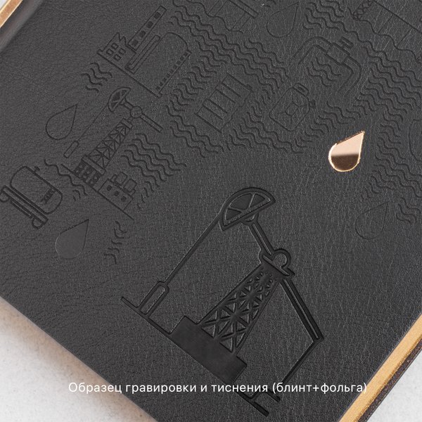 Ежедневник недатированный "Аскона", А5 - Ежедневник недатированный "Аскона", А5 черный с золотом