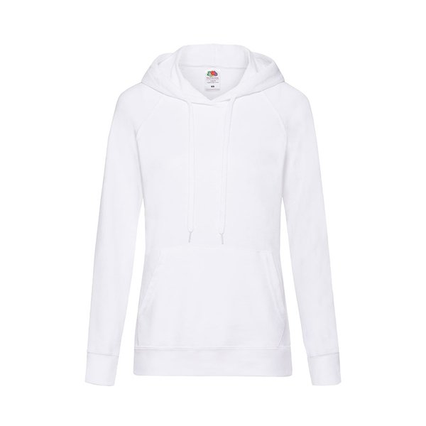Толстовка женская без начеса LIGHTWEIGH HOODED SWEAT 240 - Толстовка женская "LIGHTWEIGHT", белый_XS, 80% хлопок, 20% полиэстер, 240 г/м2