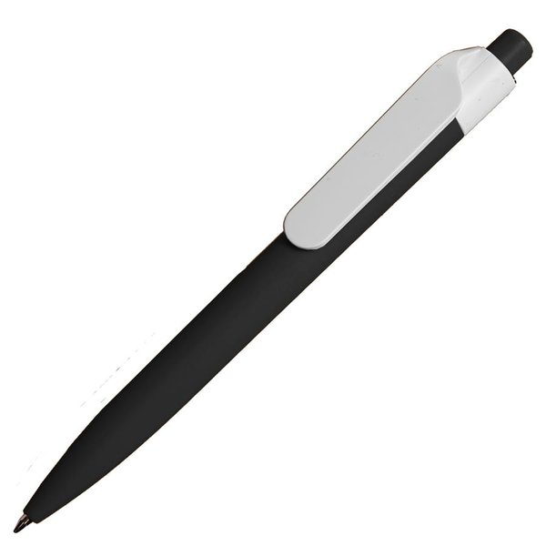 Ручка шариковая N16 soft touch - Ручка шариковая N16 soft touch, черный, пластик, цвет чернил синий