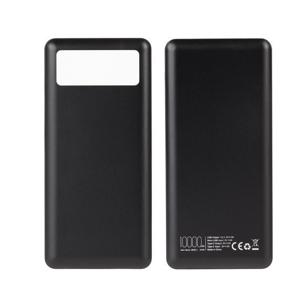 Зарядное устройство "Lumos" 10000 mAh с фонариком - Зарядное устройство "Lumos" 10000 mAh с фонариком черный