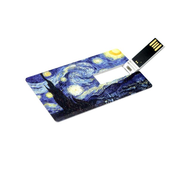 Флешка Card 16 Гб, белая - Флешка Card 16 Гб, белая