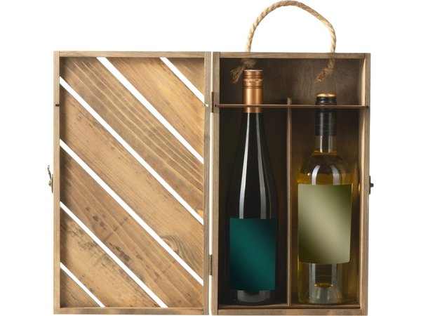 Коробка подарочная из массива дерева «Two-bottle box» - Коробка подарочная из массива дерева «Two-bottle box»