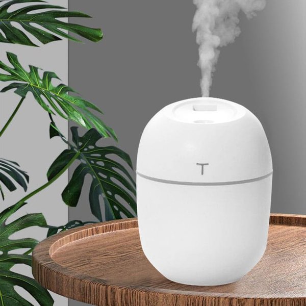 Светодиодный USB увлажнитель Egg с подсветкой - Светодиодный USB увлажнитель Egg с подсветкой, белый
