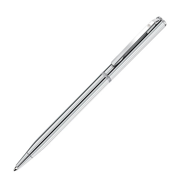 Ручка шариковая SLIM SILVER - SLIM SILVER, ручка шариковая, хром, металл