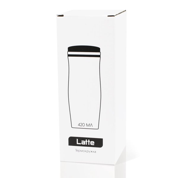 Термокружка Latte - Термокружка Latte, бело-зеленый