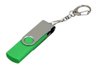 USB 2.0- флешка на 32 Гб с поворотным механизмом и дополнительным разъемом Micro USB